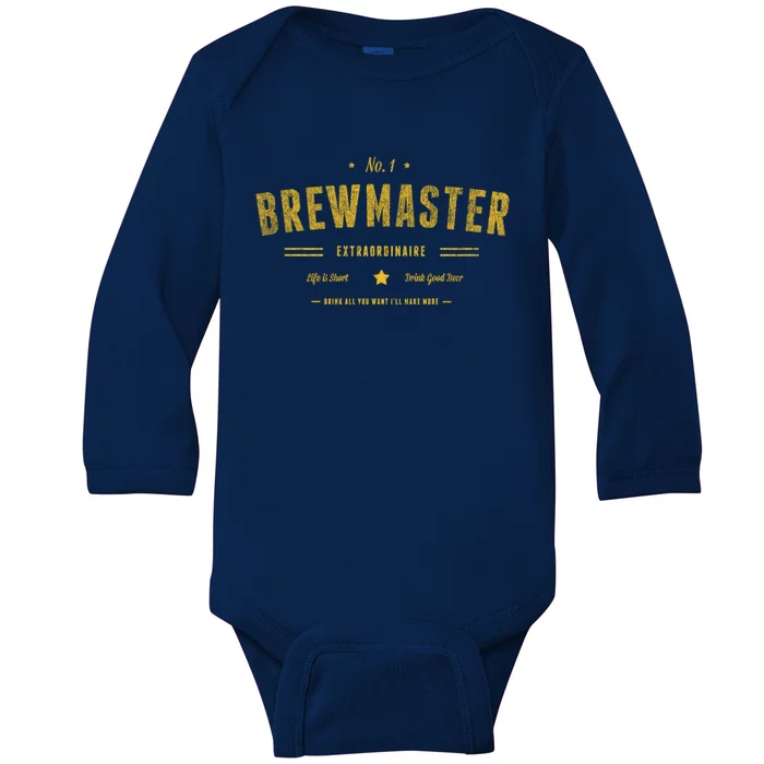 Brew Master Beer Brewing Homebrew Gift For Brewer Brewmaster Great Gift Baby Long Sleeve Bodysuit