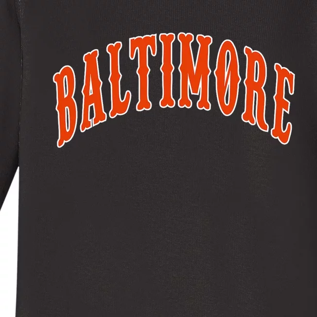 Baltimore Maryland Baby Long Sleeve Bodysuit