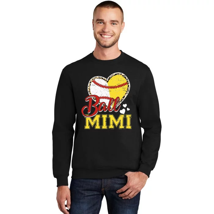 Ball Mom Baseball Softball Mimi Team Sports Sweatshirt