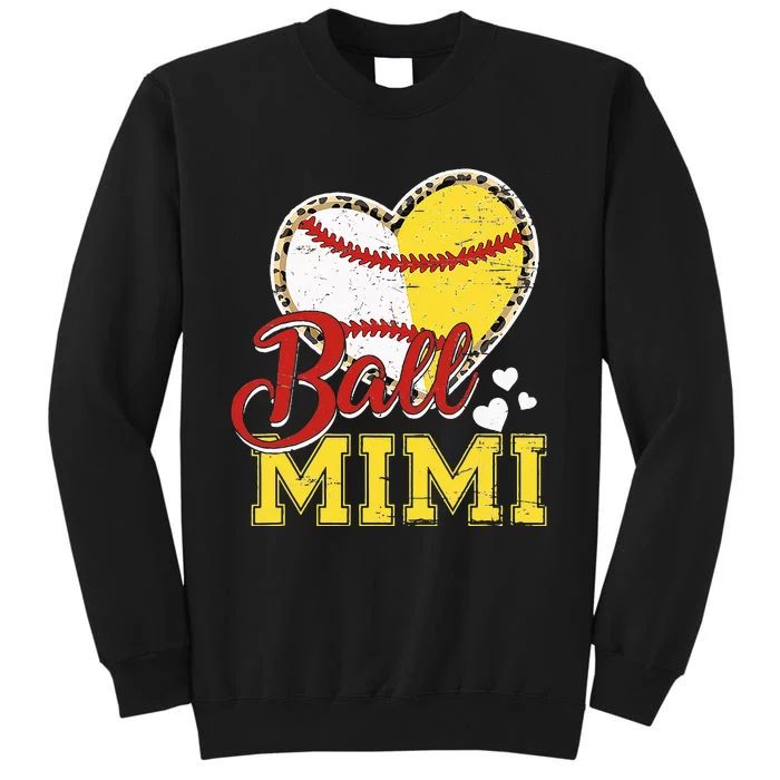 Ball Mom Baseball Softball Mimi Team Sports Sweatshirt