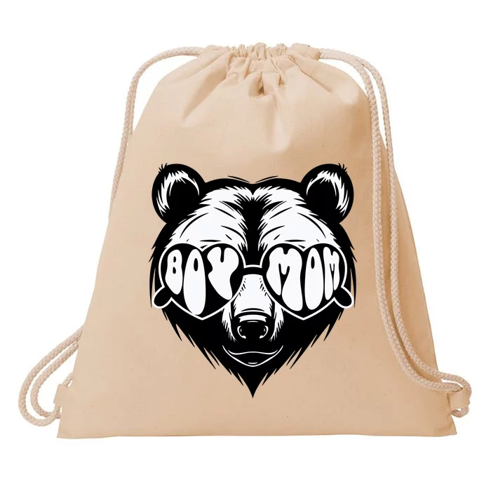 Boy Mom Bear Mothers Day Cool Gifts Drawstring Bag