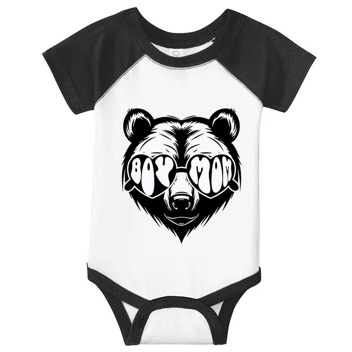 Boy Mom Bear Mothers Day Cool Gifts Infant Baby Jersey Bodysuit