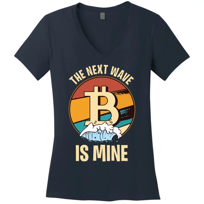 Business Minded Billionaire Investment Bitcoin Digital Women's V-Neck T-Shirt