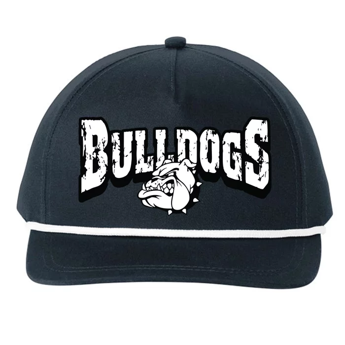 Bulldogs Mascot Back To School Team Spirit Snapback Five-Panel Rope Hat