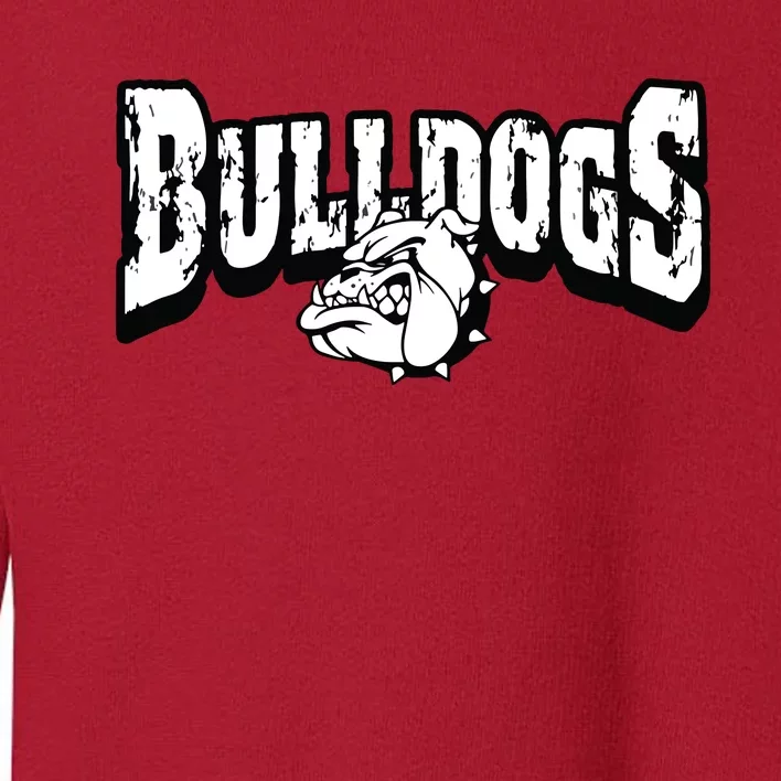 Bulldogs Mascot Back To School Team Spirit Toddler Sweatshirt