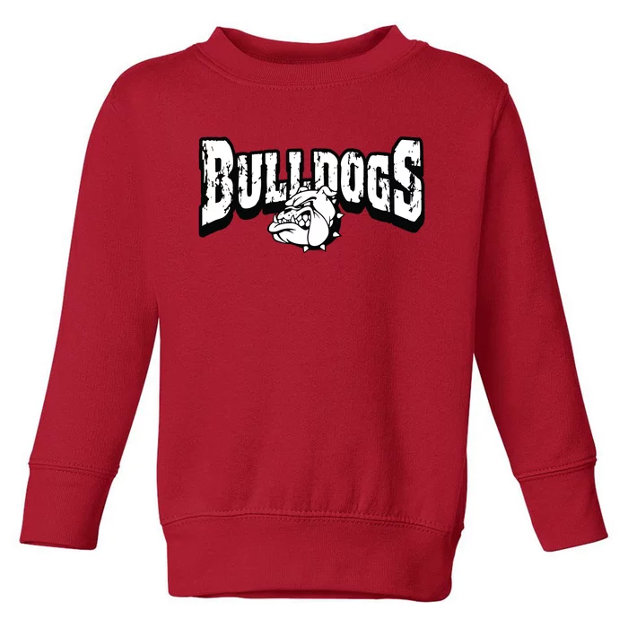 Bulldogs Mascot Back To School Team Spirit Toddler Sweatshirt