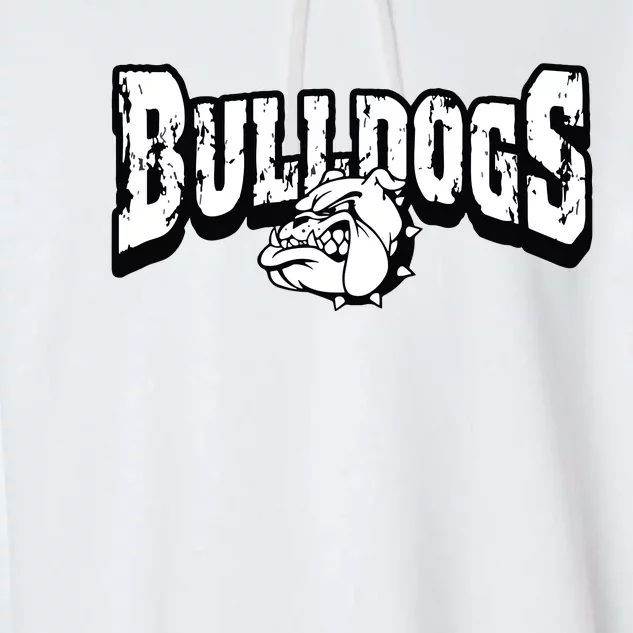 Bulldogs Mascot Back To School Team Spirit Garment-Dyed Fleece Hoodie