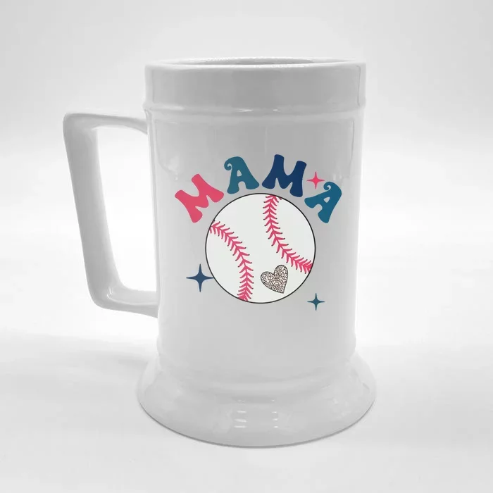 Baseball Mama Front & Back Beer Stein