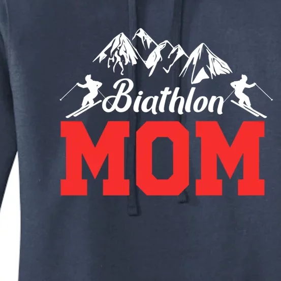 Biathlon Mom Biathlete Ski Skiing Winter Sports Snow Gift Cool Gift Women's Pullover Hoodie