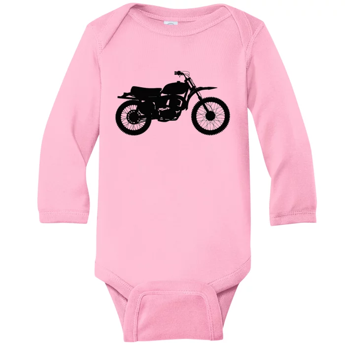 Black Motorcycle Baby Long Sleeve Bodysuit