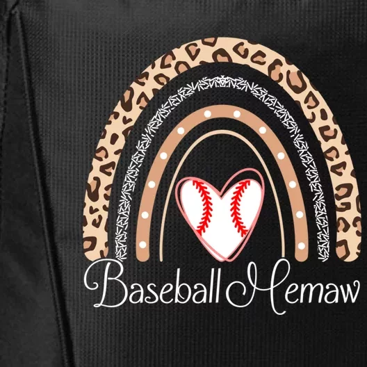 Baseball Memaw Boho Rainbow Funny Baseball Memaw Gift City Backpack