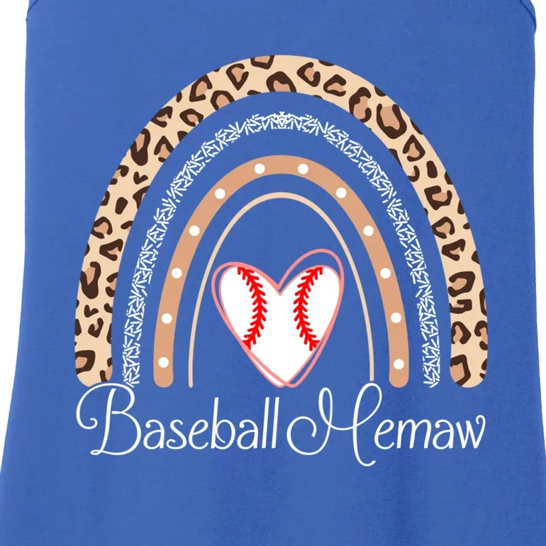 Baseball Memaw Boho Rainbow Funny Baseball Memaw Gift Ladies Essential Tank