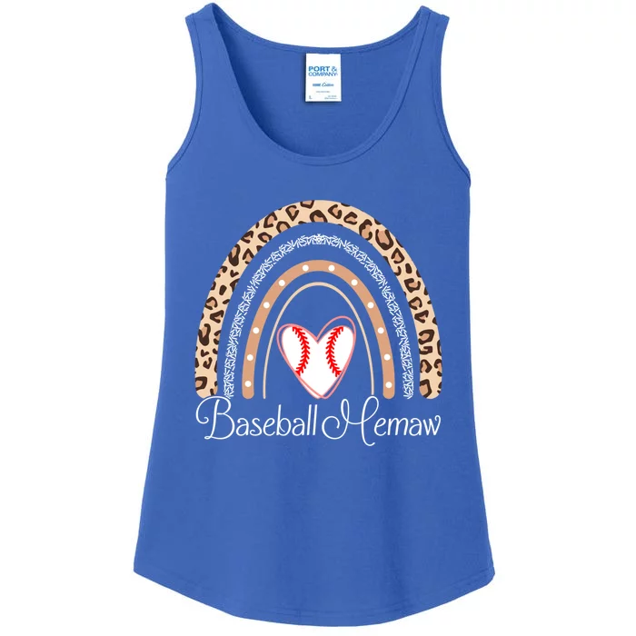 Baseball Memaw Boho Rainbow Funny Baseball Memaw Gift Ladies Essential Tank