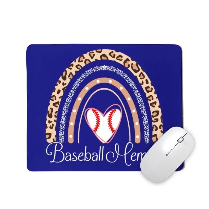 Baseball Memaw Boho Rainbow Funny Baseball Memaw Gift Mousepad