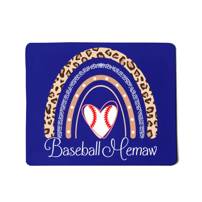 Baseball Memaw Boho Rainbow Funny Baseball Memaw Gift Mousepad