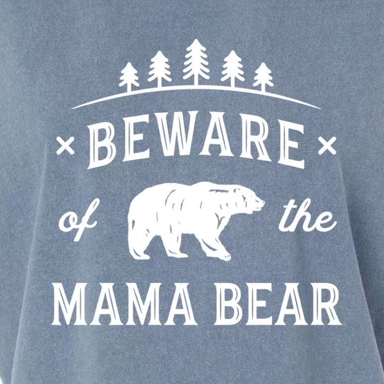 Beware Mama Bear Mom Protect Strong Mother Graphic Clip Art Cool Gift Garment-Dyed Women's Muscle Tee