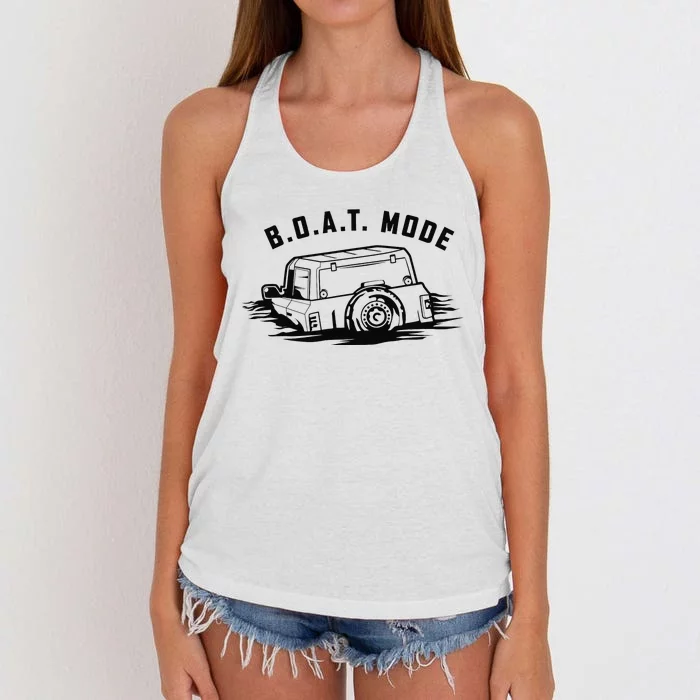 B.O.A.T MODE BRONCO Women's Knotted Racerback Tank