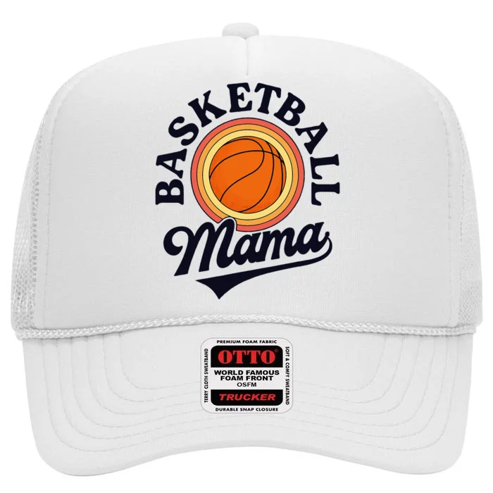 Basketball Mom Baller Matching Family Game Day Outfit High Crown Mesh Trucker Hat