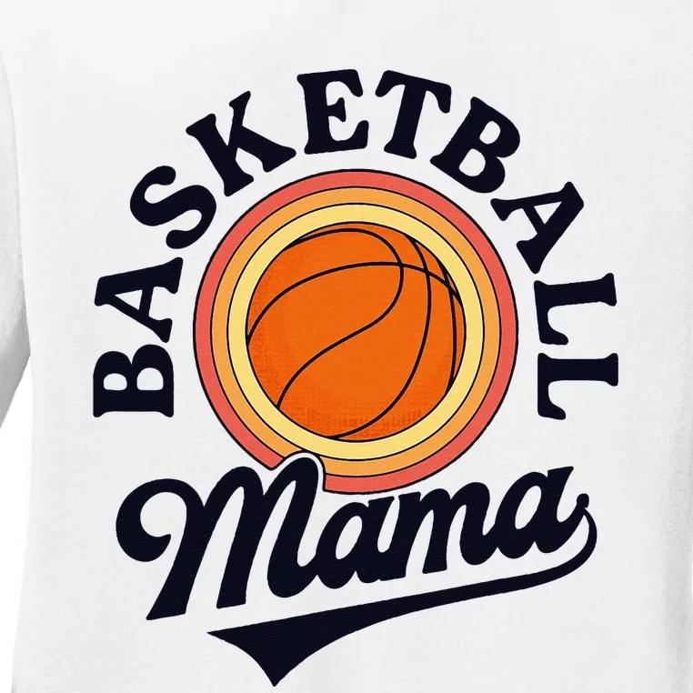 Basketball Mom Baller Matching Family Game Day Outfit Ladies Long Sleeve Shirt