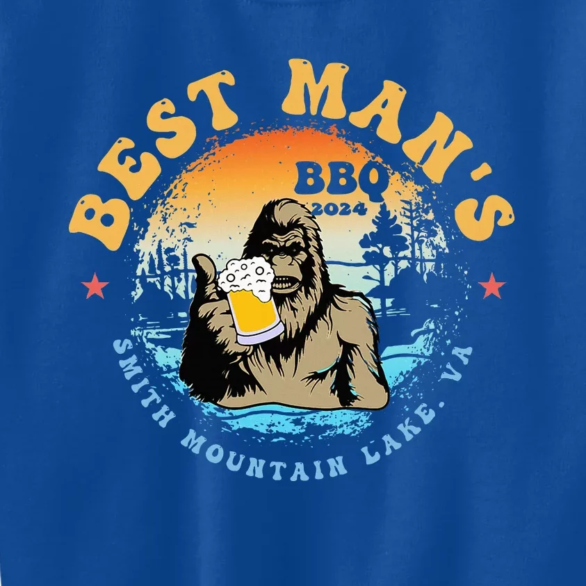 Best ManS Bbq 2024 Smith Mountain Lake Bigfoot Kids Sweatshirt