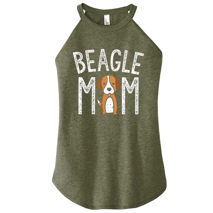 Beagle Mom Beagle Lover Gifts Funny Dog Mom Pet Tee Women’s Perfect Tri Rocker Tank