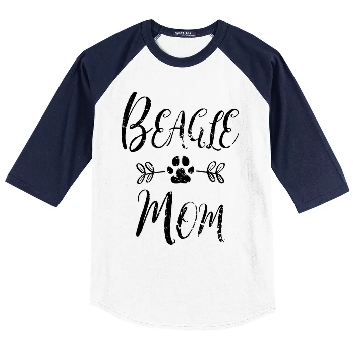 Beagle Mom Beagle Mom Lover Owner Funny Dog Mom Baseball Sleeve Shirt