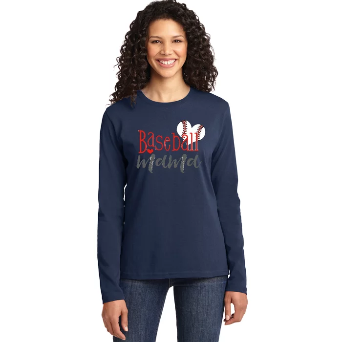 Baseball Mom Baseball Mama Baseball Mom Ladies Long Sleeve Shirt