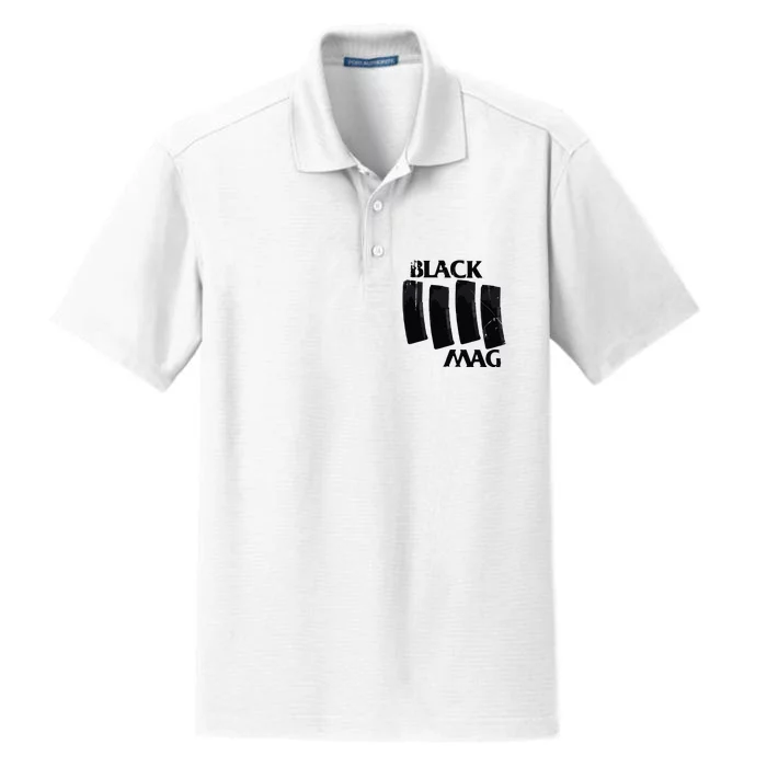 Black Mag Dry Zone Grid Performance Polo