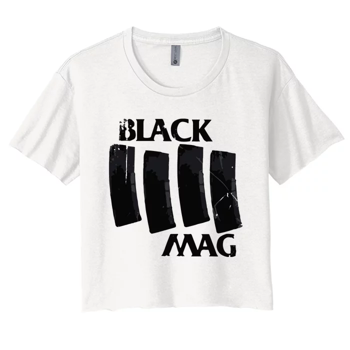 Black Mag Women's Crop Top Tee