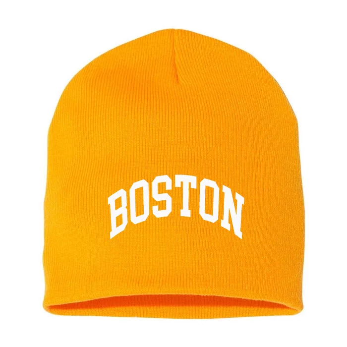 Boston Massachusetts Short Acrylic Beanie