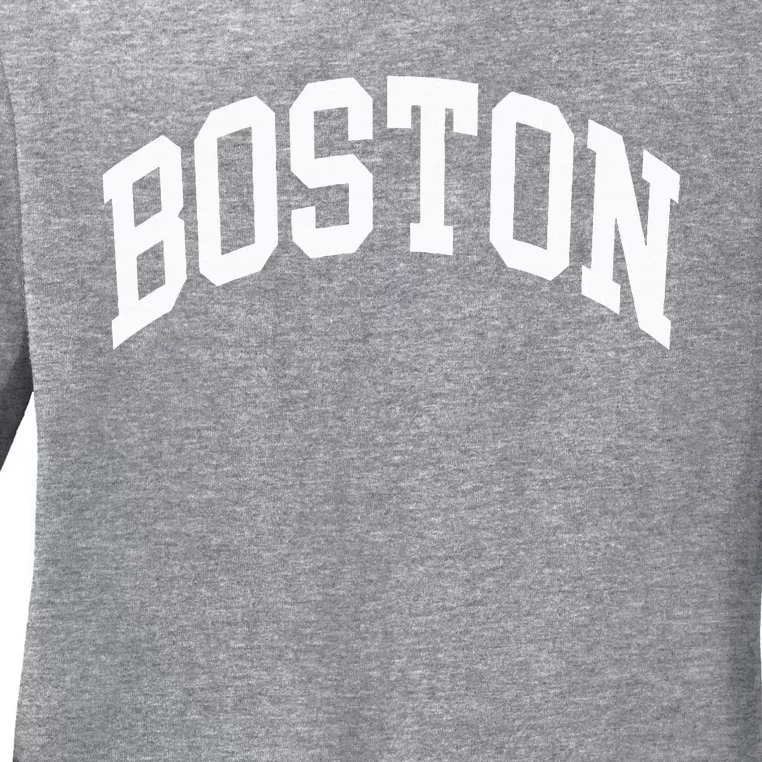 Boston Massachusetts Ladies Long Sleeve Shirt