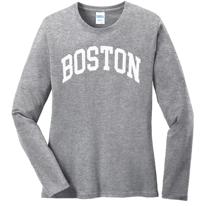 Boston Massachusetts Ladies Long Sleeve Shirt