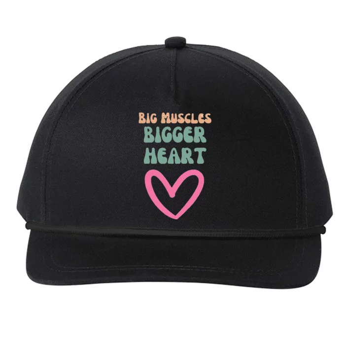 Big Muscles Bigger Heart Snapback Five-Panel Rope Hat