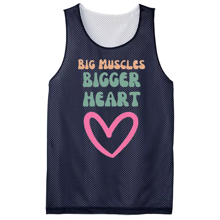 Big Muscles Bigger Heart Mesh Reversible Basketball Jersey Tank