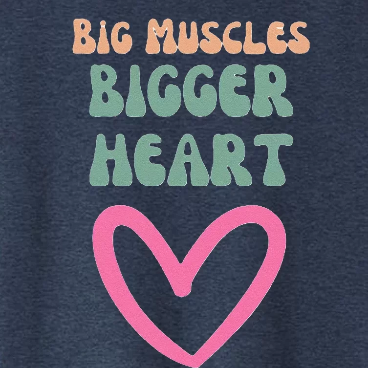 Big Muscles Bigger Heart Women's Crop Top Tee