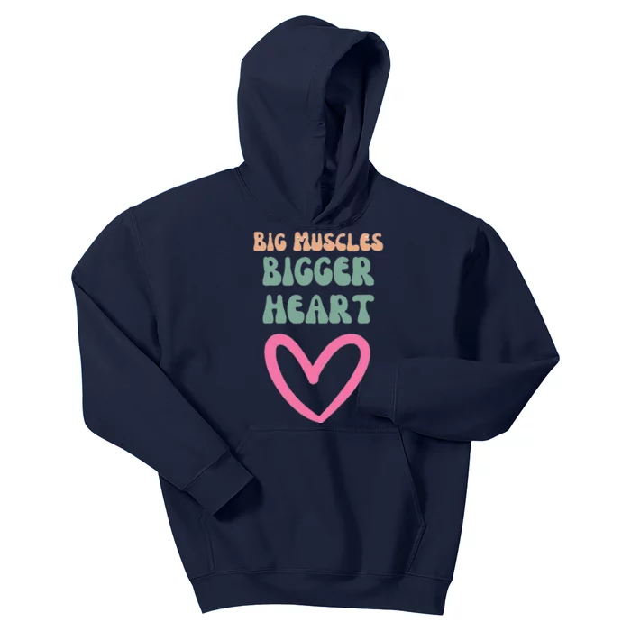 Big Muscles Bigger Heart Kids Hoodie