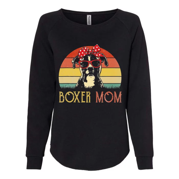 Boxer Mom Boxer Dog Mom Lover Gift Vintage Womens California Wash Sweatshirt