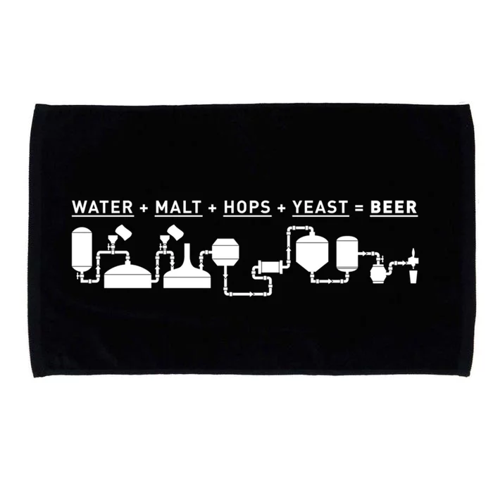 Beer Making Cycle Diagram For Homebrew Gift Microfiber Hand Towel