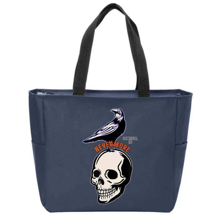 Baltimore Maryland Crow Birds Skull Hardcore Logo Zip Tote Bag