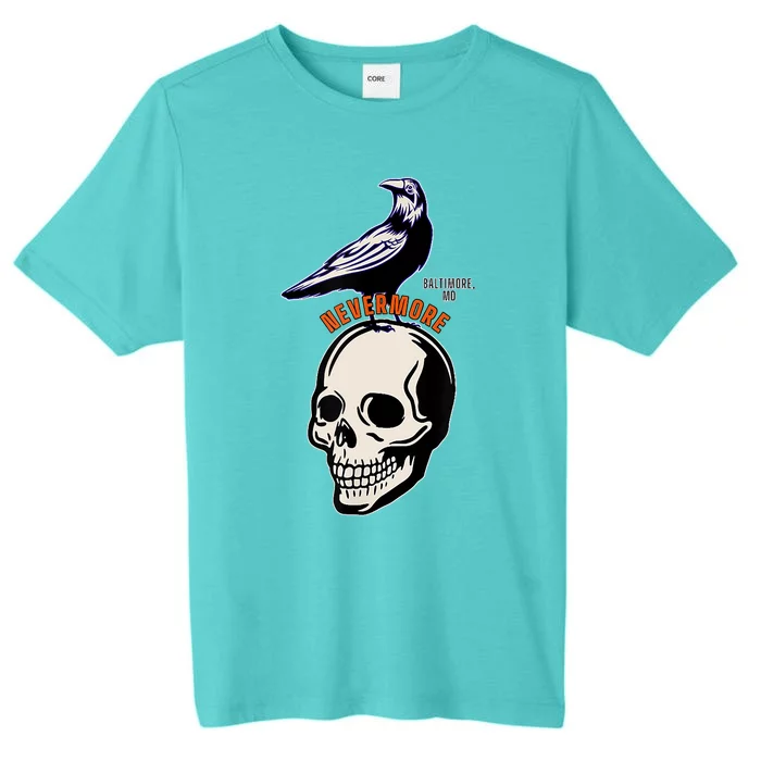 Baltimore Maryland Crow Birds Skull Hardcore Logo ChromaSoft Performance T-Shirt