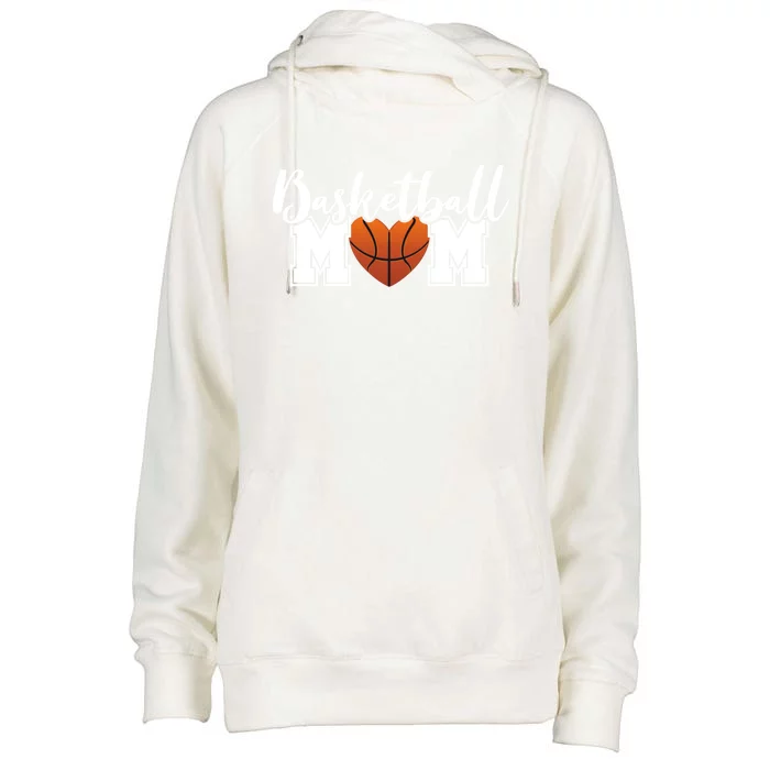 Basketball Mom Cool Gift Womens Funnel Neck Pullover Hood