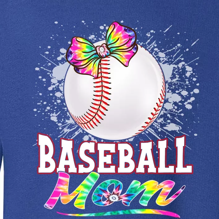 Baseball Mom Cute Tie Dye Baseball Player And Fans Gift Toddler Sweatshirt