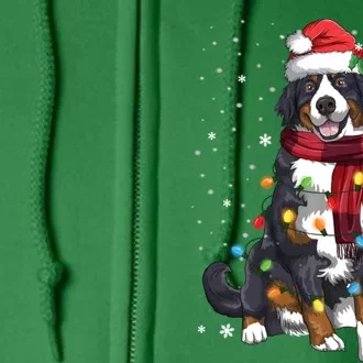 Bernese Mountain Christmas Tree Lights Dog Lover Xmas Full Zip Hoodie