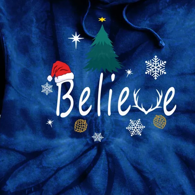 Believe | Merry Christmas Tie Dye Hoodie