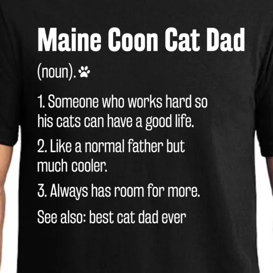 Best Maine Coon Cat Dad Ever Definition Funny Cat Lover Great Gift Pajama Set