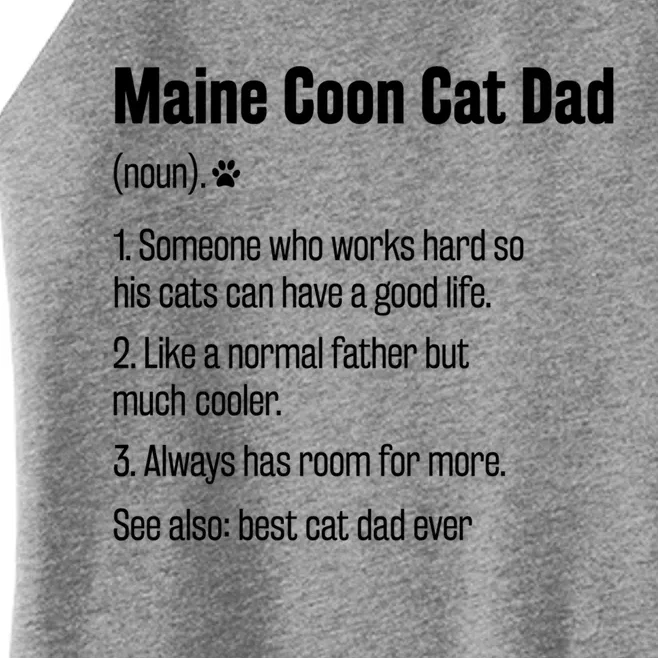 Best Maine Coon Cat Dad Ever Definition Funny Cat Lover Great Gift Women’s Perfect Tri Rocker Tank