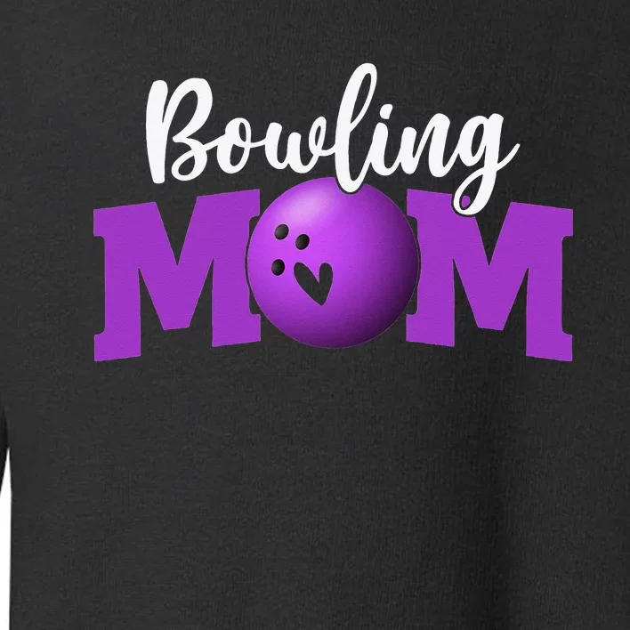 Bowling Mom Cute Letter Print Cute Mother's Day Toddler Sweatshirt