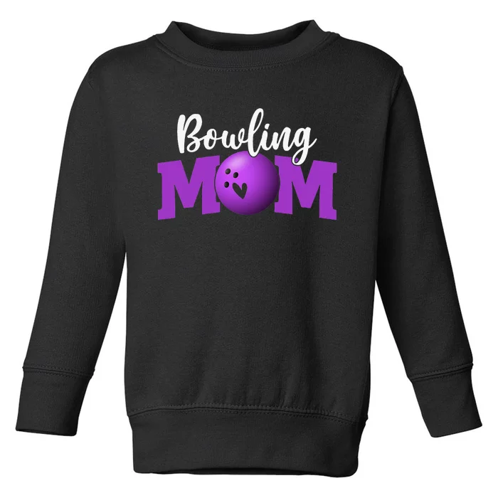 Bowling Mom Cute Letter Print Cute Mother's Day Toddler Sweatshirt