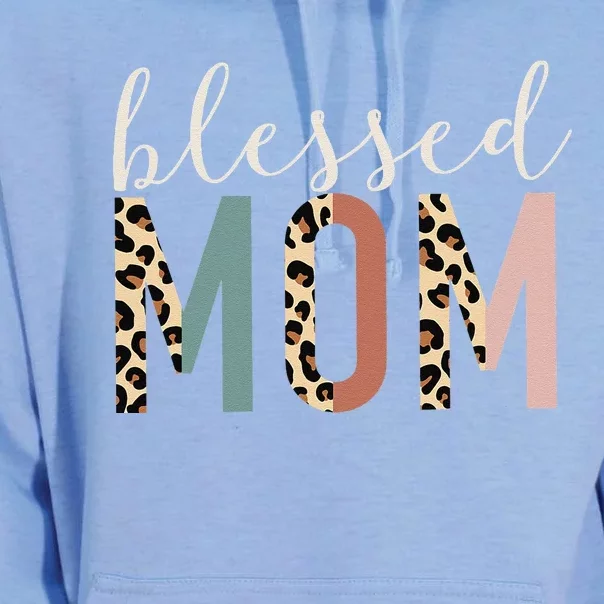 Blessed Mom Cute Leopard Print Unisex Surf Hoodie