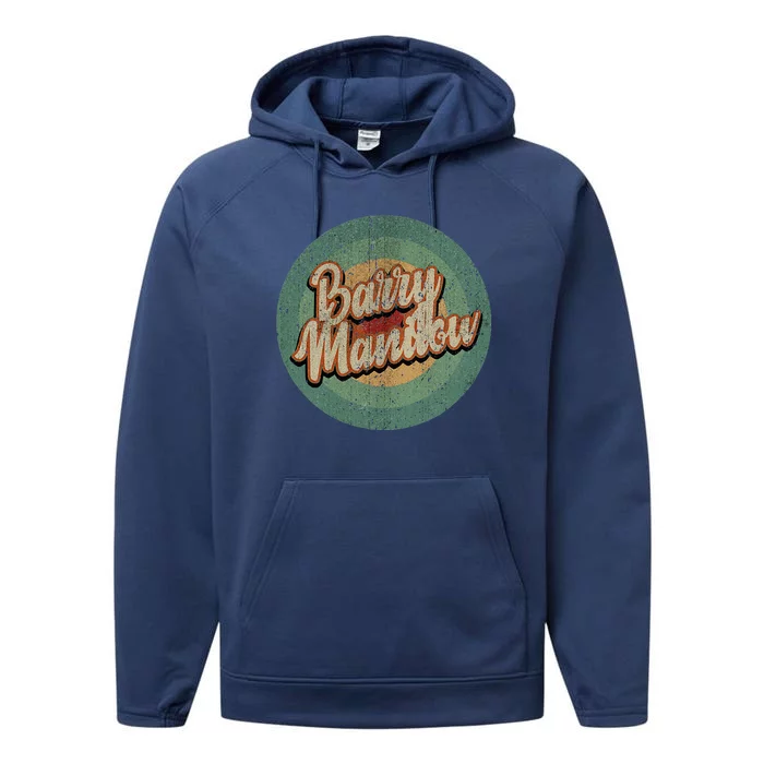 Barry Manilow Circle Retro Vintage Music Performance Fleece Hoodie